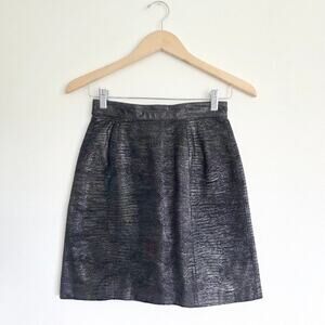 Vintage Bermans Snakeskin Mini Skirt Size 6 90s Y2K Python Print Indie Rockstar